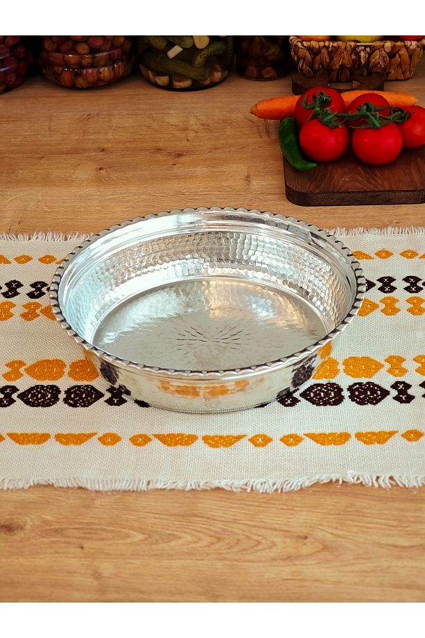 Bakır Derin Servis Tabak Kase 24 cm - 4