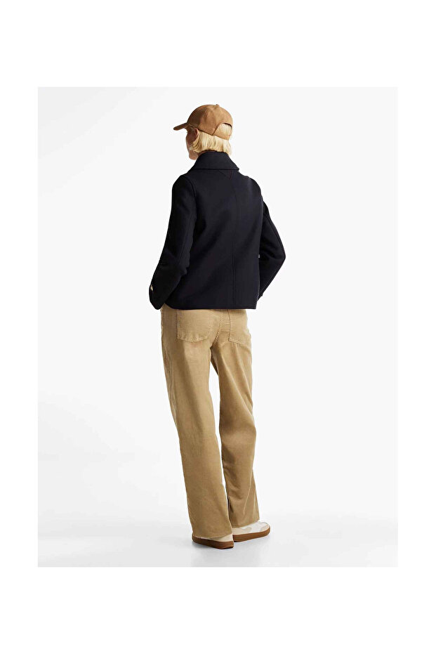 WOOL BLEND DB PEACOAT - 2