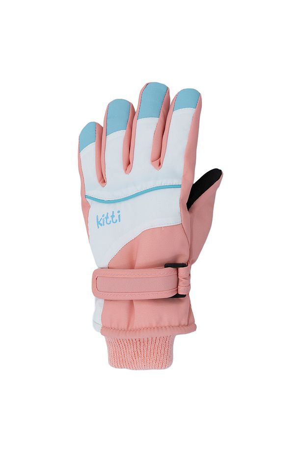 Kitti 4-8 Yaş Su Geçirmez Kız Çocuk Kar Kayak Eldiveni - 1