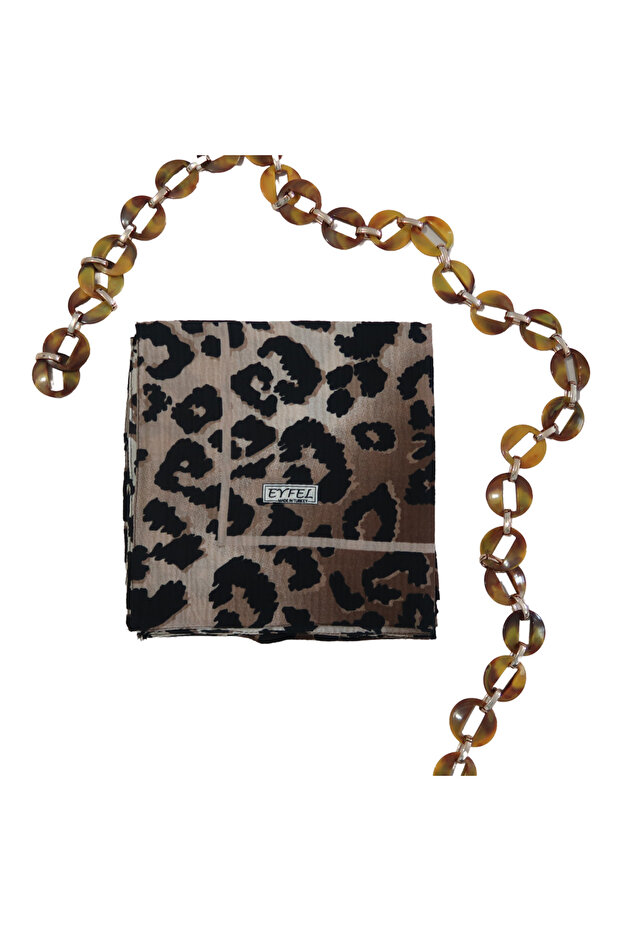 Leopar Desenli Eşarp - 2