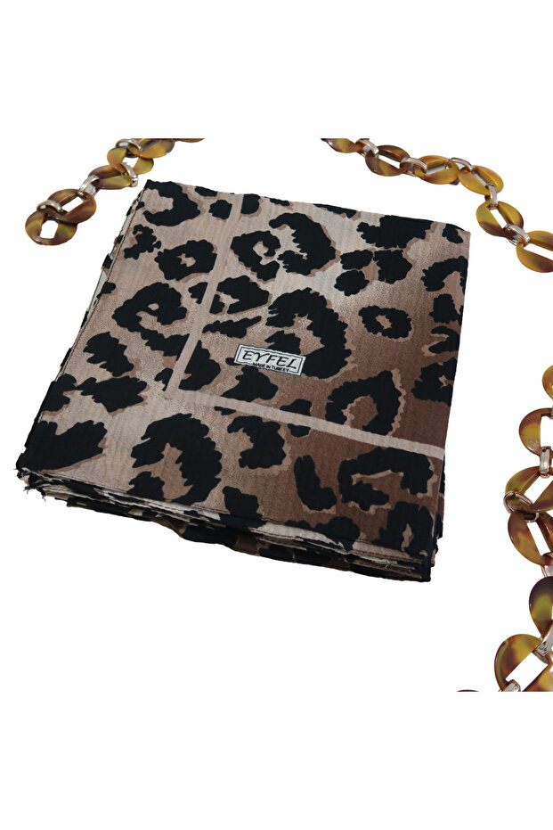 Leopar Desenli Eşarp - 3