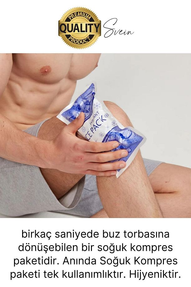 5 Adet Tek Kullanımlık Anında Hazır Soğuk Kompres Ped Buz Torbası Acil İlk Yardım Paketi Terapi - 2