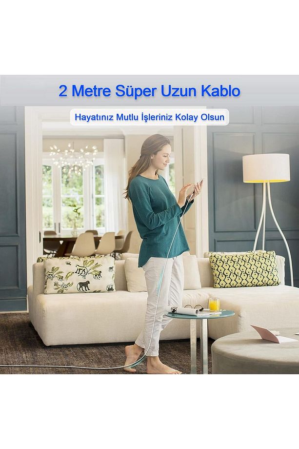 Type C Kablo Hızlı Şarj Ve Veri Transfer Kablosu Çift Taraflı Type C To Type C Bağlantılı 2 Metre - 2