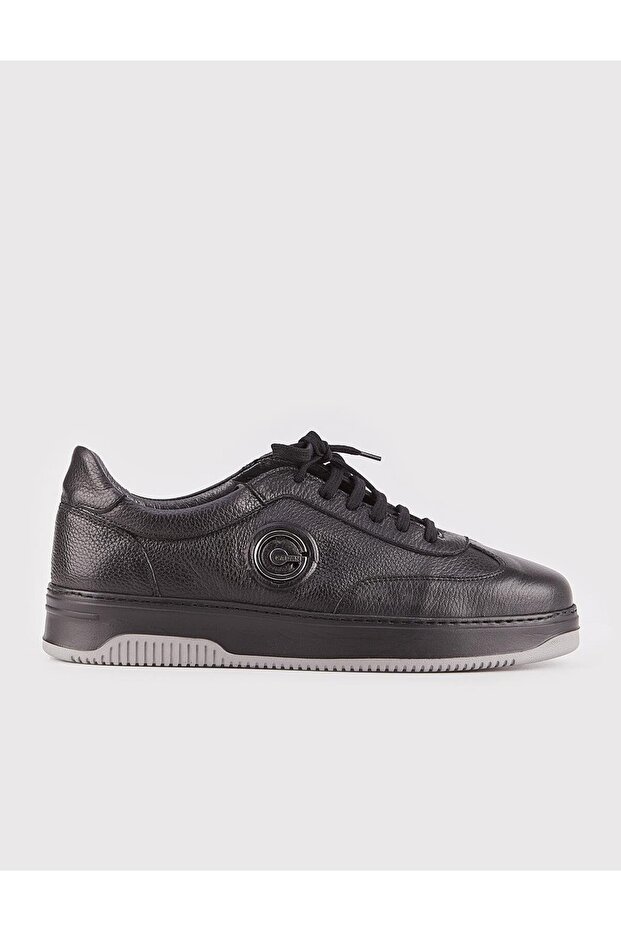 Genuine Leather Eva Sole Black Fur Men's Sports Shoes