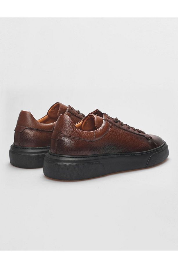 Harrow Hakiki Deri Taba Bağcıklı Erkek Sneaker Ayakkabı - 3