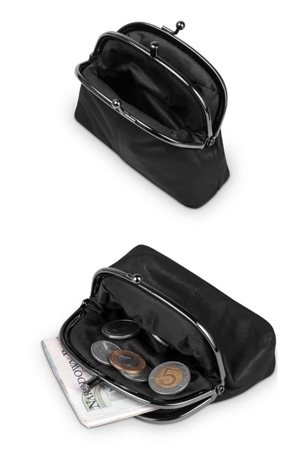 New Design Genuine Leather Quality Small Clip Coin Purse
