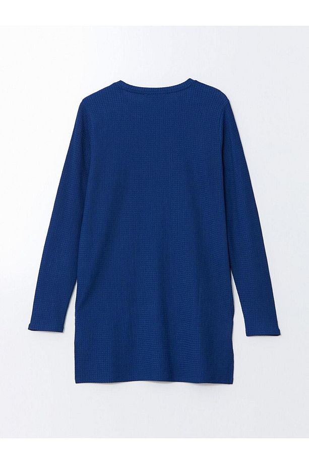 LCWAIKIKI Basic Bisiklet Yaka Dokulu Kadın Tunik - 6