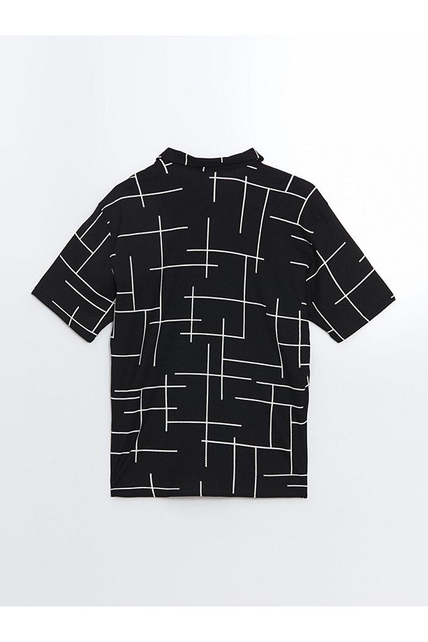 LCW Vision Regular Fit Kısa Kollu Desenli Erkek Gömlek - 6