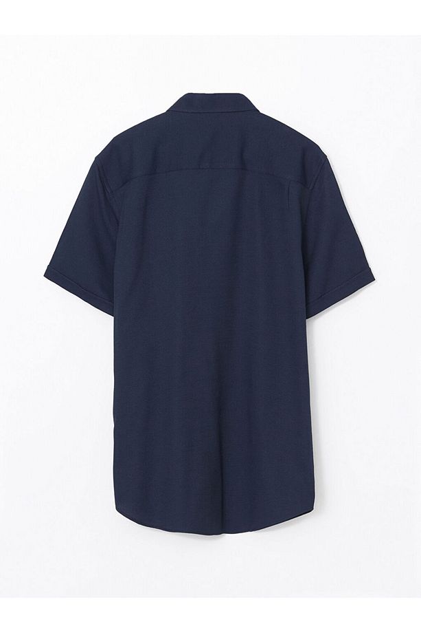 LCWAIKIKI Classic Regular Fit Kısa Kollu Armürlü Erkek Gömlek - 6