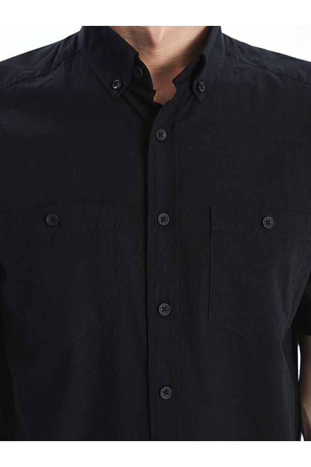 LCWAIKIKI Classic Regular Fit Kısa Kollu Poplin Erkek Gömlek - 3
