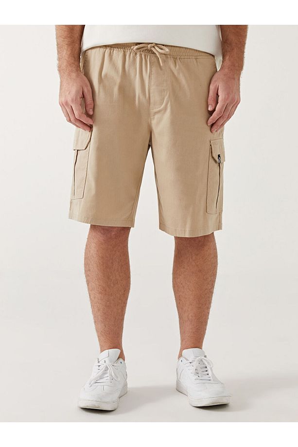 XSIDE Standart Kalıp Gabardin Erkek Kargo Şort - 2
