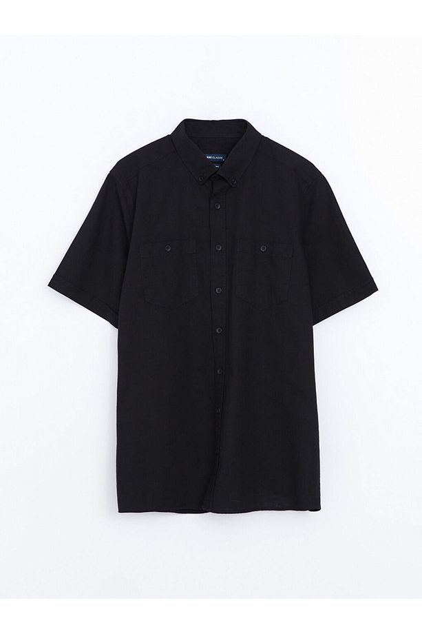 LCWAIKIKI Classic Regular Fit Kısa Kollu Poplin Erkek Gömlek - 5