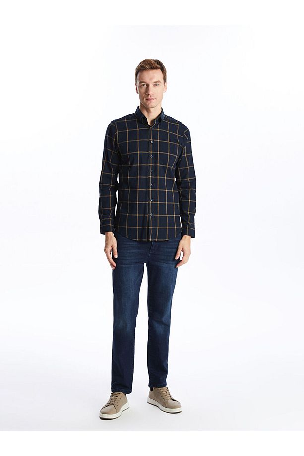 LCWAIKIKI Classic Regular Fit Uzun Kollu Ekose Poplin Erkek Gömlek - 2
