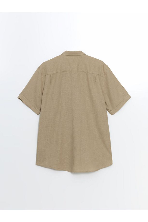 LCWAIKIKI Classic Regular Fit Kısa Kollu Poplin Erkek Gömlek - 6