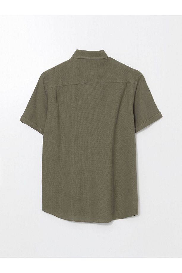 LCWAIKIKI Classic Regular Fit Kısa Kollu Poplin Erkek Gömlek - 6