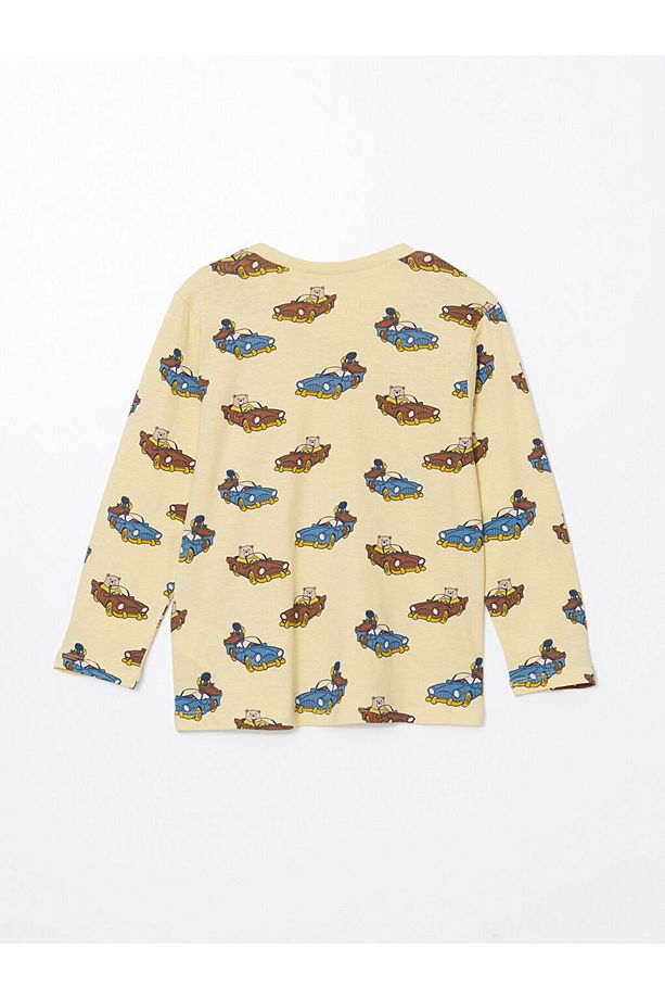 LCW Kids Sari Bisiklet Yaka Erkek Çocuk Pijama Takımı - 4