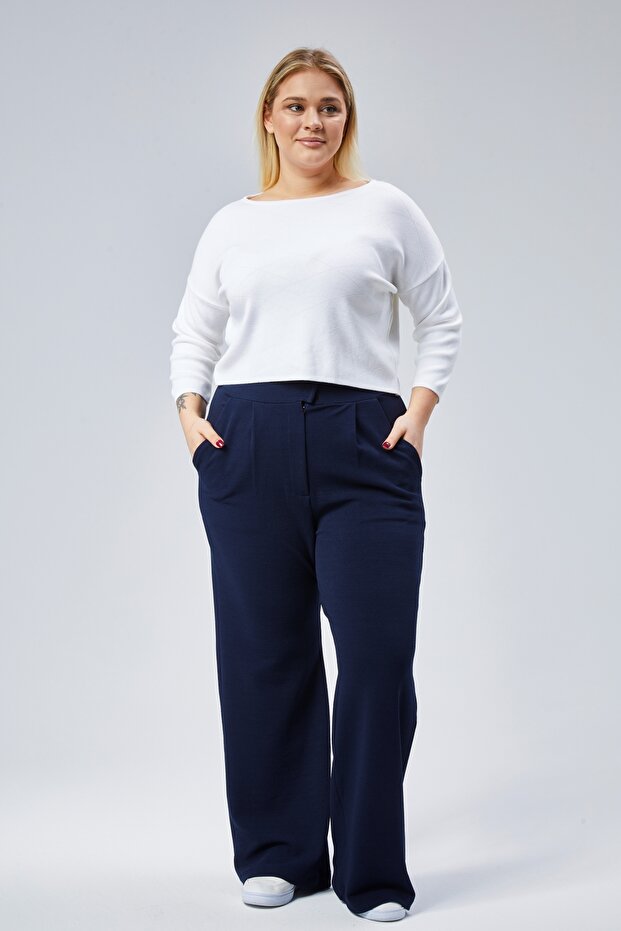 Women's Lycra Velcro Closure Oversize Palazzo Trousers