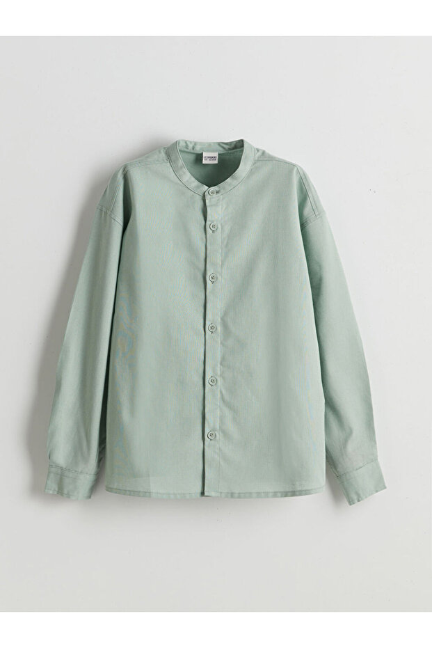 LCW Kids Judge Collar Linen Blended Boy's Shirt