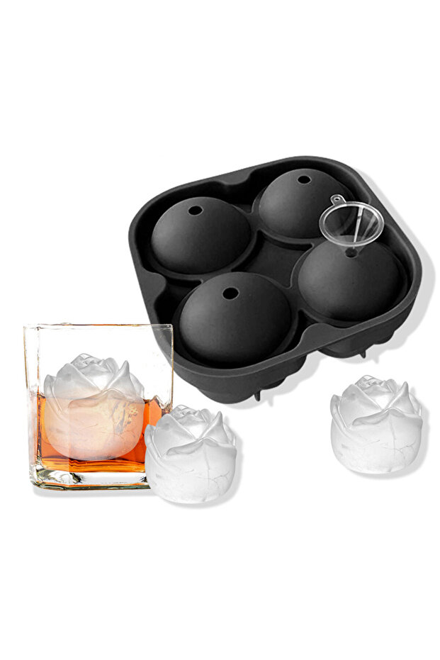 Ice mold 4pcs flower shape - 7