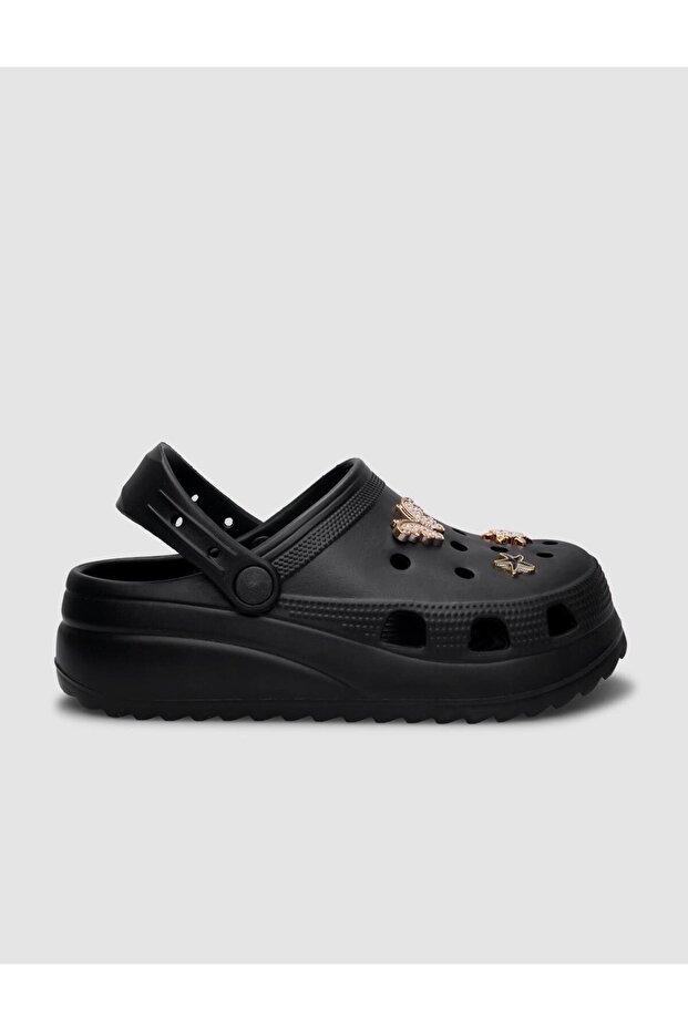 Snx Black Stone Detailed Women's Eva Slippers