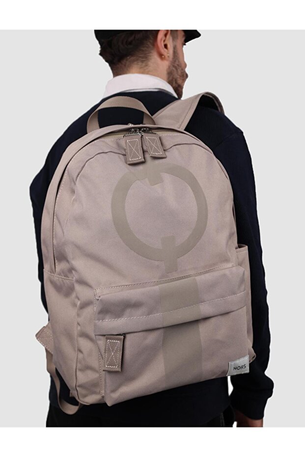 حقيبة ظهر باللون البيج - 3