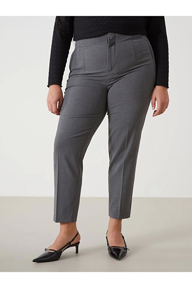 Lcw Vision Gri Dar Fit Kadın Pantolon - 6