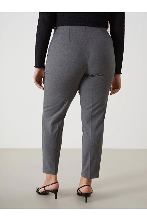 Lcw Vision Gri Dar Fit Kadın Pantolon - 8