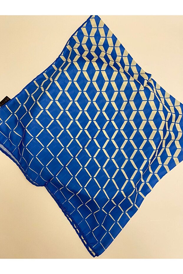 Thin Cotton Cube Patterned Scarf - 4
