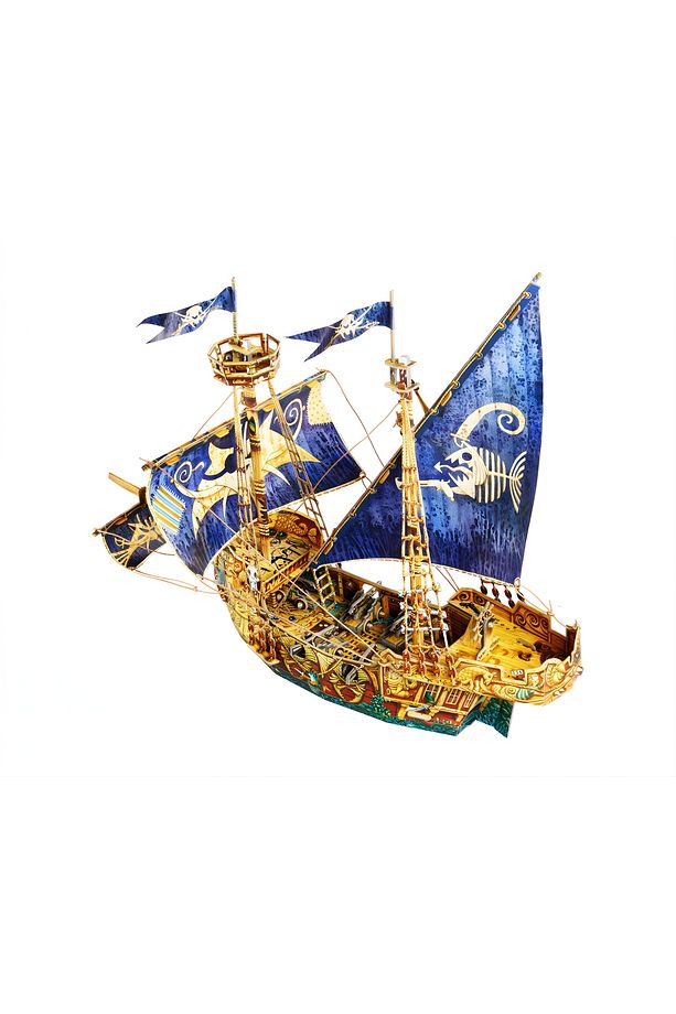 Korsan Gemisi 3D Karton Maket Puzzle Hediyelik Yapboz - 6
