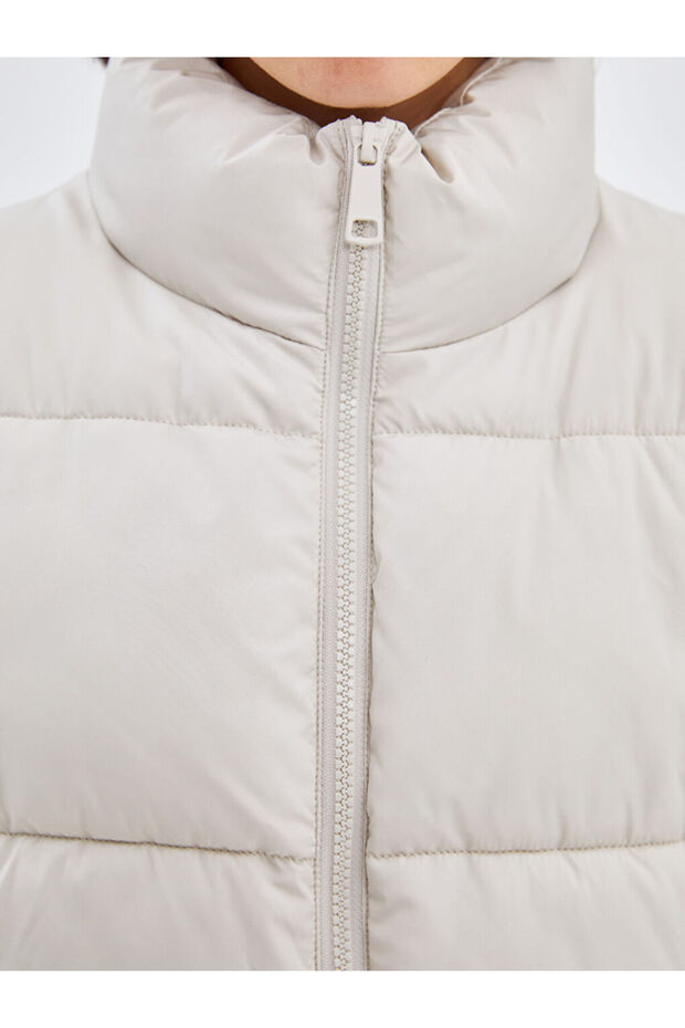 Dik Yaka Kadin Sisme Yelek - S57984Z8 - 3