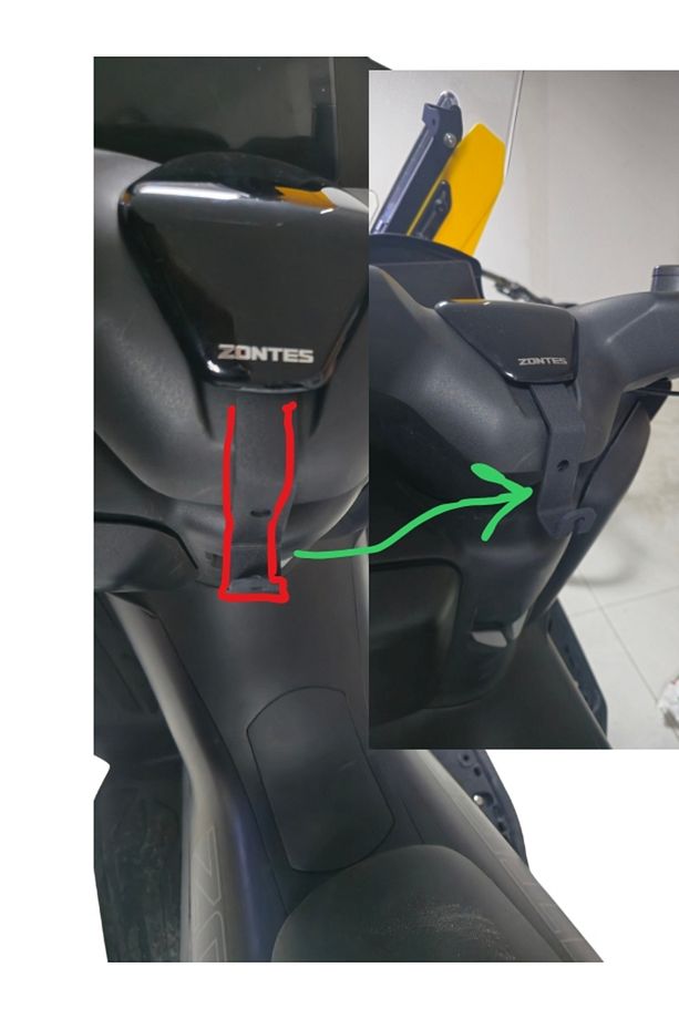 Zontes Rks rz250s 350D gidon direksiyon kanca poşet tutucu - 3