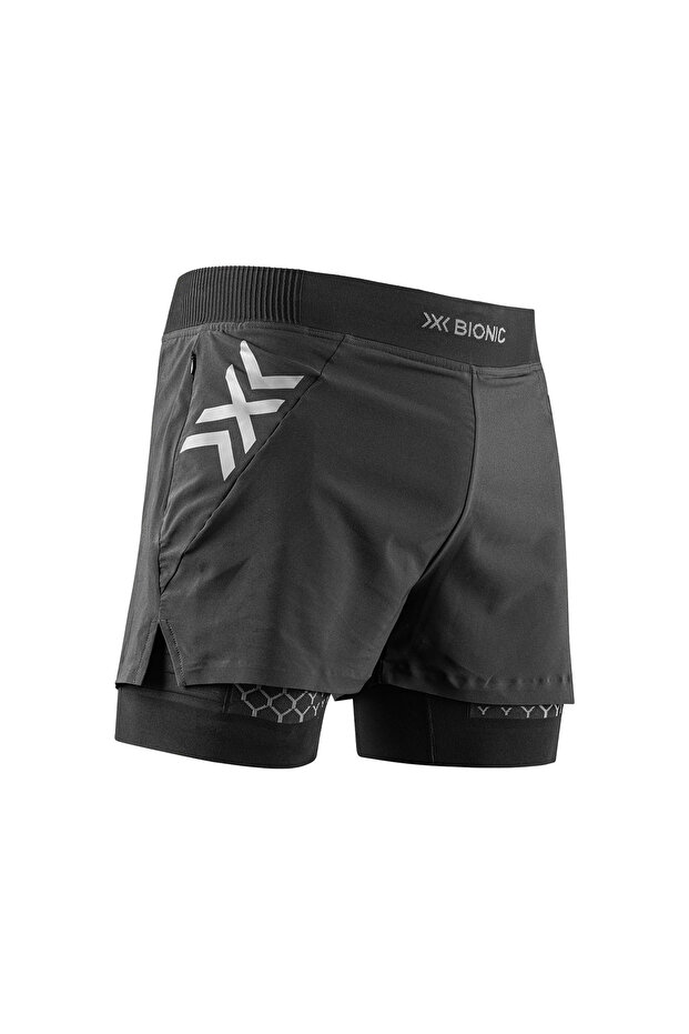 X-BIONIC X-bionic Twyce Race 2in1 Shorts Erkek Siyah Koşu Şortu ERKEK KOŞU ŞORTU TW-R500S24M - 1