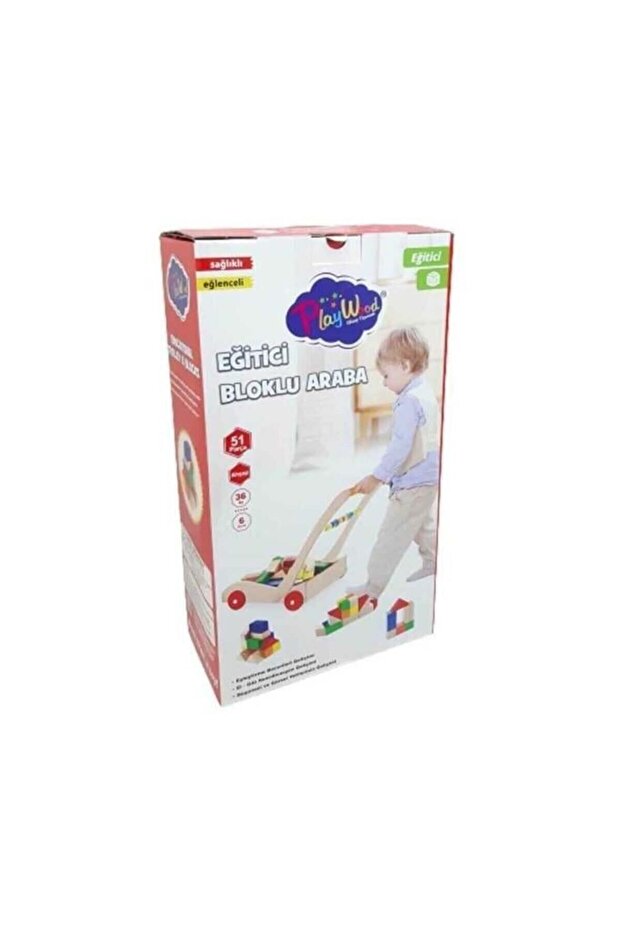 Educational Block Car in Wooden Box