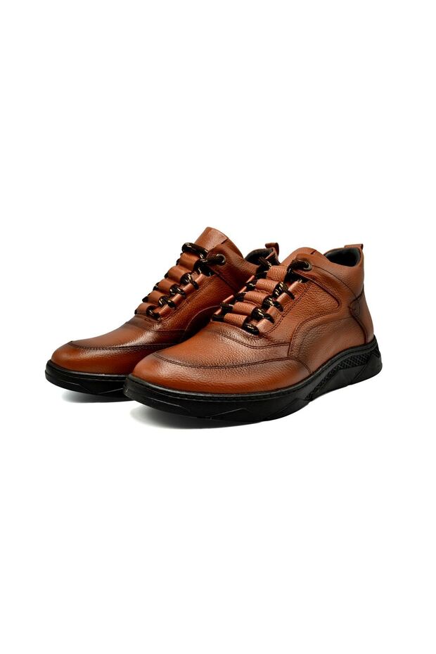 Men's Shoes Ms 706001 Genuine Leather Brown Shoes
