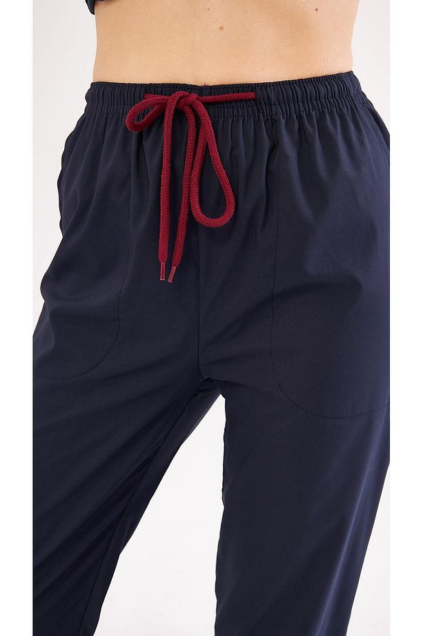 Unisex Likralı Tek Alt Pantolon Lacivert - 5