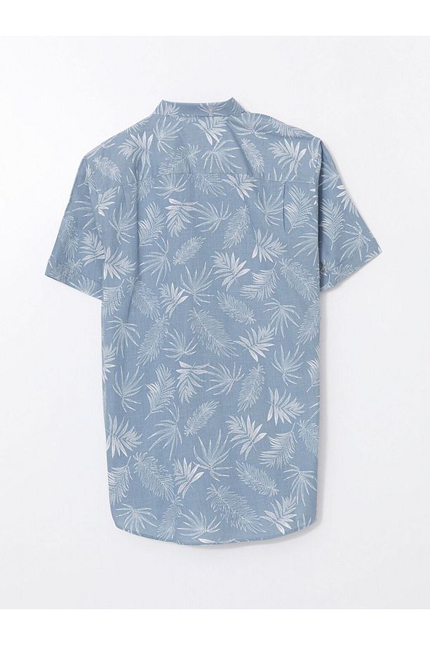 LCWAIKIKI Classic Regular Fit Kısa Kollu Desenli Poplin Erkek Gömlek - 2
