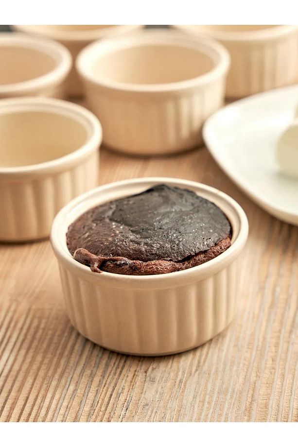 6 Adet 10 Cm 300 ML.Sufle Kabı-Muffin-Cup Cake-Sütlaç-Magnolia-Güveç-Fırın ve Kek Kalıbı. - 6