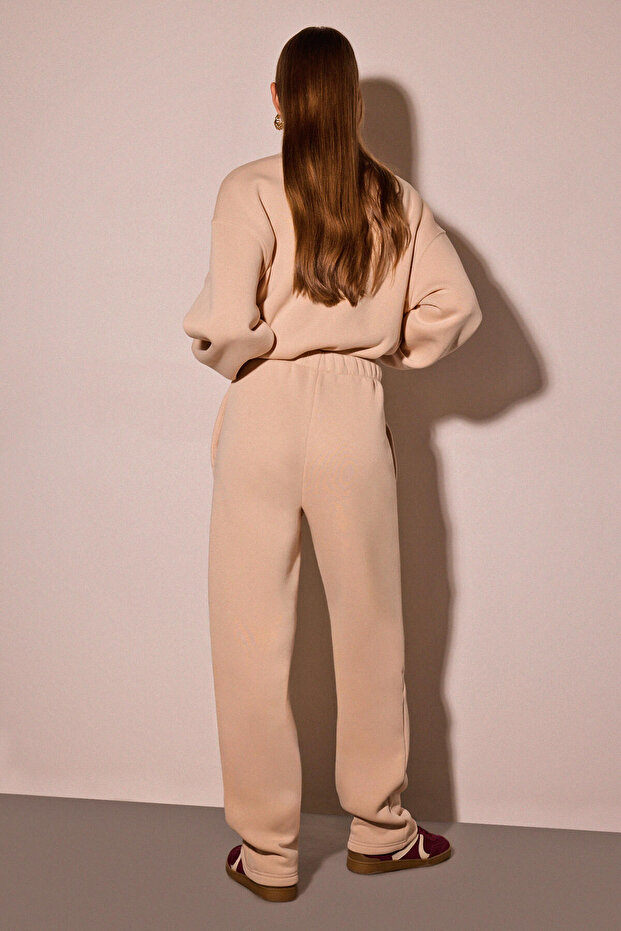 BELİ LASTİKLİ ÖRME PANTOLON - 4