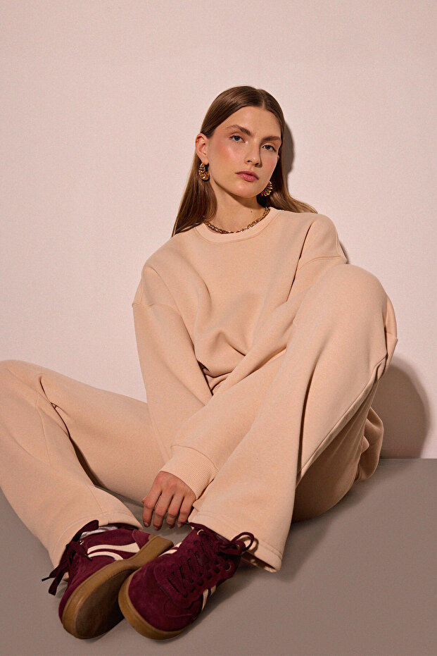 BELİ LASTİKLİ ÖRME PANTOLON - 2