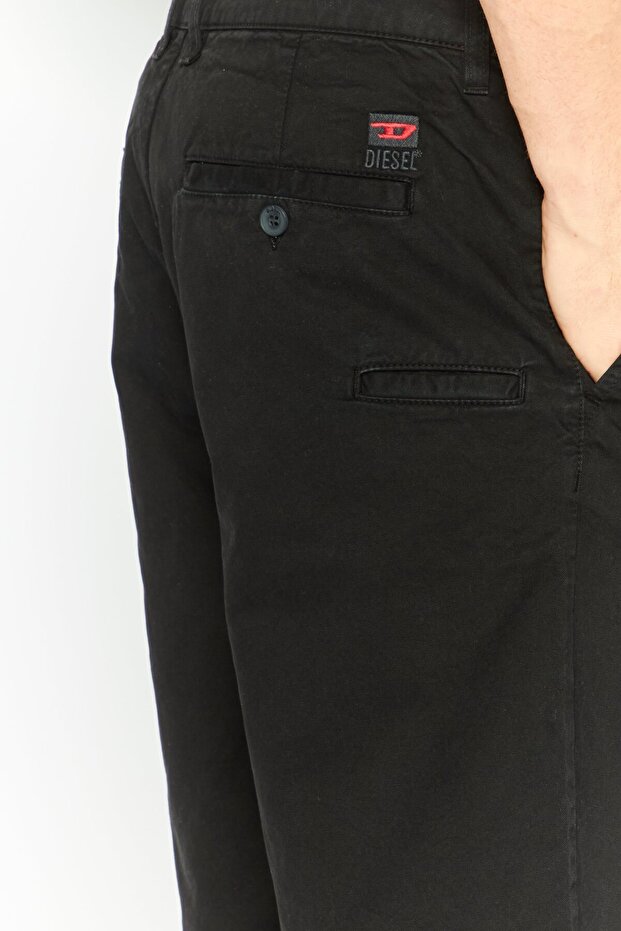 شورت تشينو سادة للرجال، أسود - 3