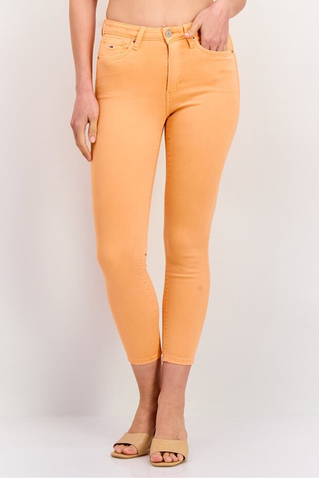 Tommy Jeans Women High Rise Skinny Leg Stretchable Jeans, Peach