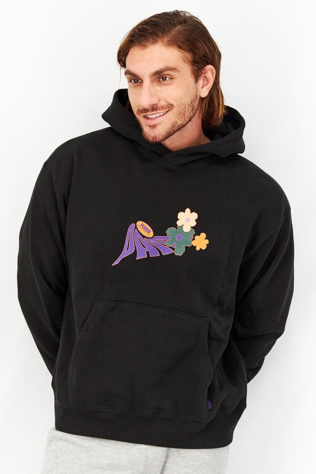 x Perks And Mini Men Sportswear Fit Long Sleeve Hoodie, Black