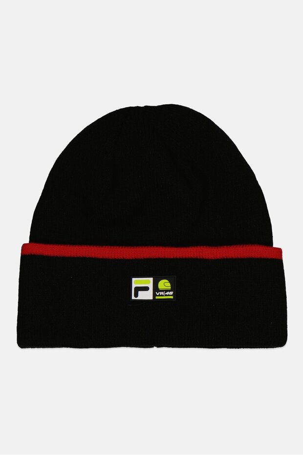 Women Brand Logo Beanie Hat, Black