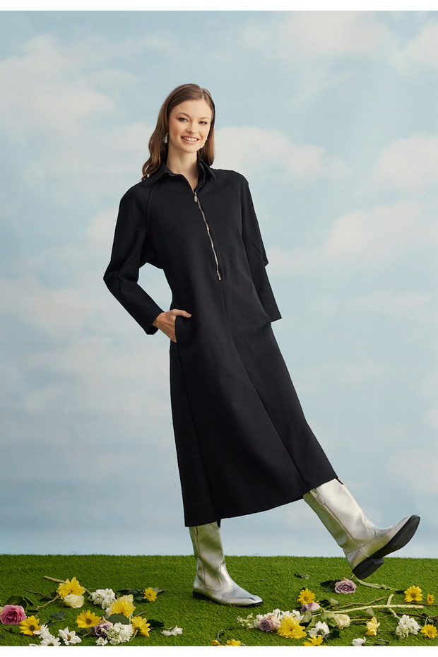 Black Steel Interlock Dress