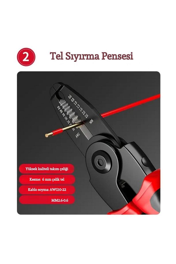 5 Başlıklı Profesyonel Pense Seti – Çok Amaçlı & Dayanıklı - 6