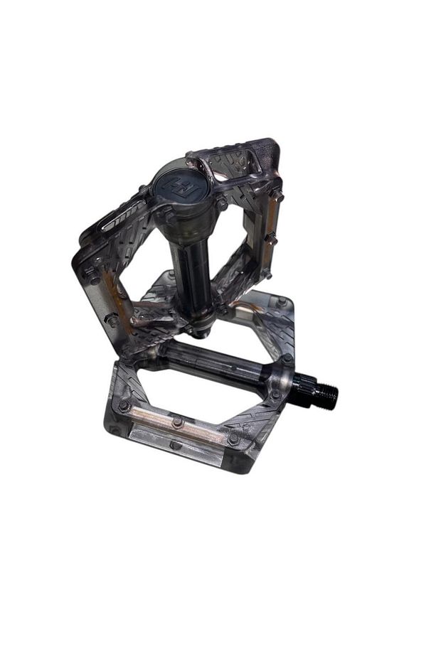 BİSİKLET PLATFORM PEDAL ÇİVİLİ TRANSPARAN SİYAH ŞEFFAF - 2