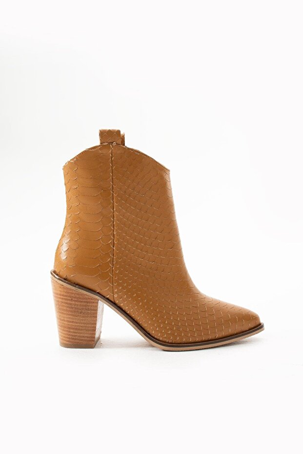 Kadın Hakiki Deri Bot Hardal - 2