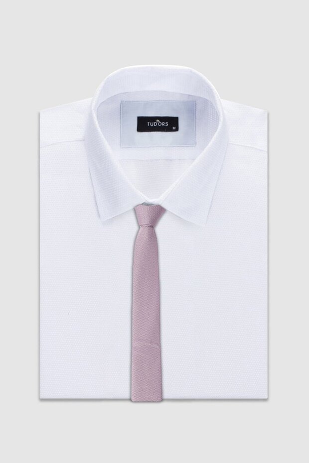 Self Patterned Plain Men's Tie - 4