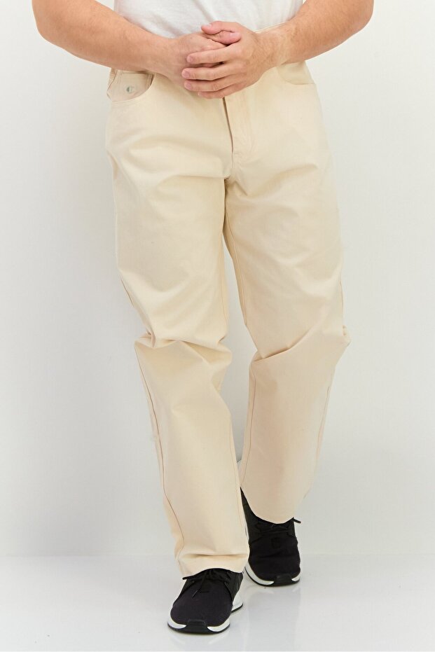 Men Custom Fit Outdoor Straight Leg Pants, Beige