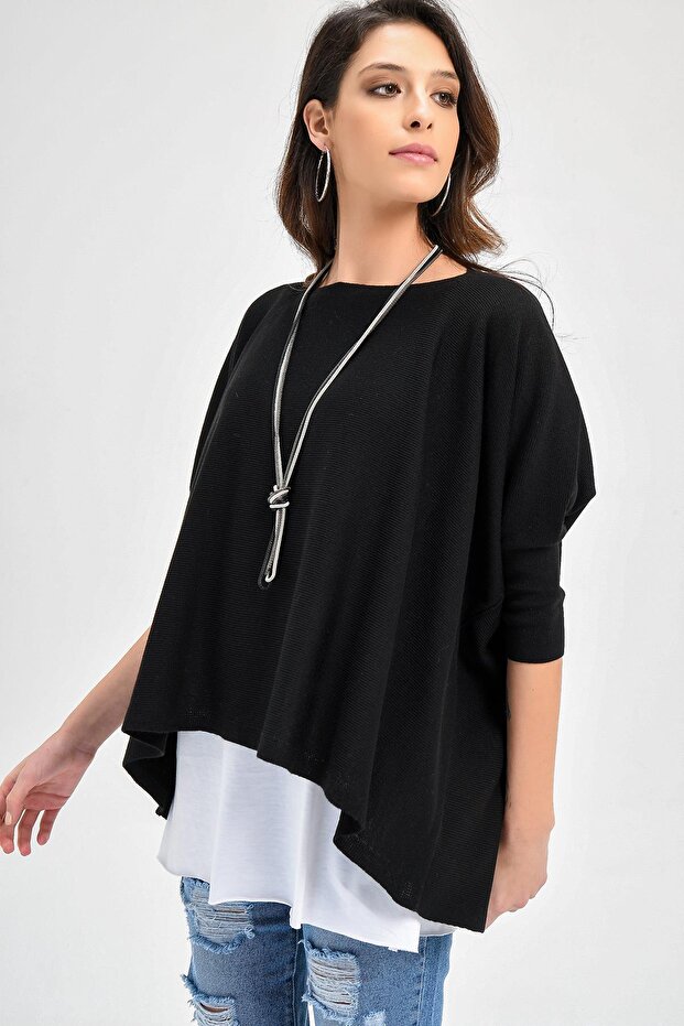 Kadın Triko Panço 20w104 - 1